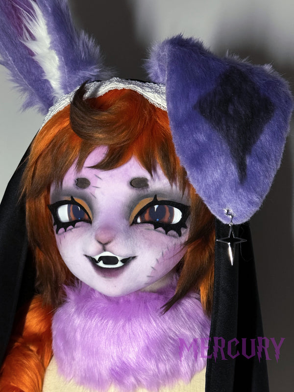 Zombie bride bunny fursuit