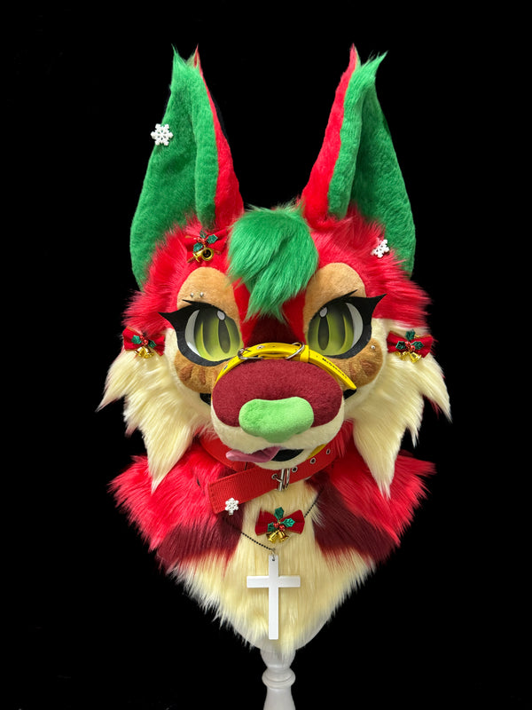 Toony Style Lynx Fursuit Christmas Killer Jester Crimson Noel