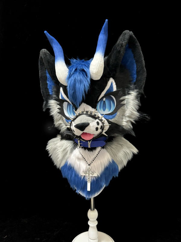 Toony Style Dragon Hybrid Fursuit Cobalt Flame