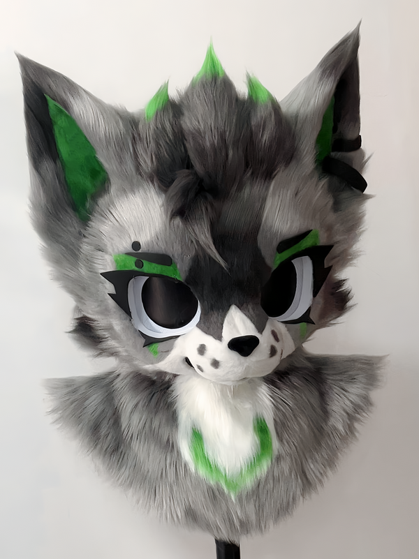 Kemono Style Neon Wolf Fursuit