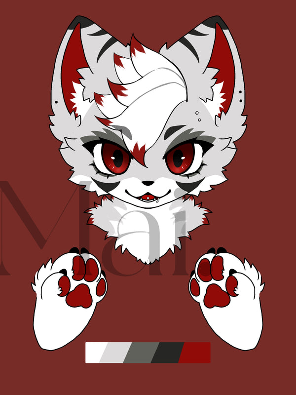 Kemono Style Wolf Fursuit Scarlet Rose