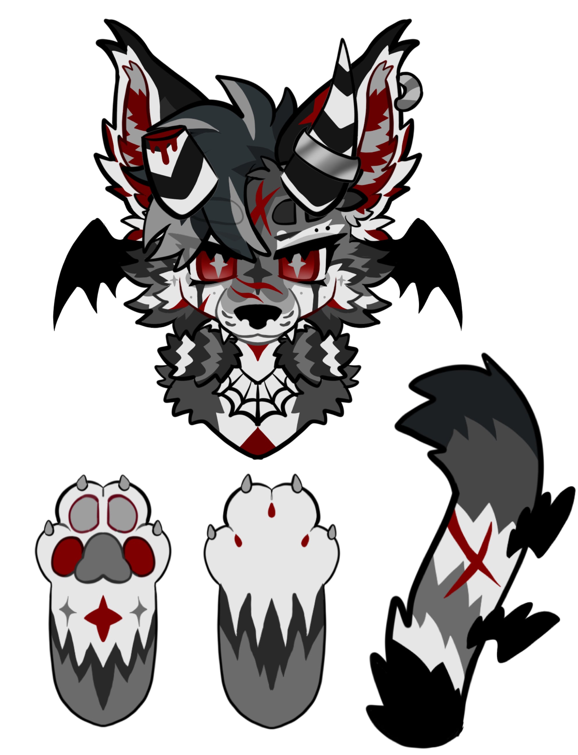 Toony Style Gothic Carnival Demon Fantasy Beast Fursuit - Carnyx ...